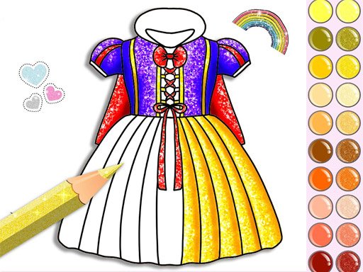 Play Princess Glitter Coloring Online