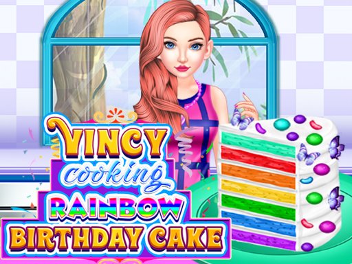 Play VINCY COOKING RAINBOW BIRTHDAY CAKE Online