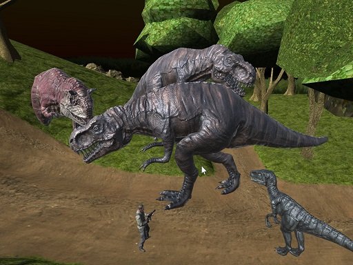 Play Midnight multiplayer dinosaur hunt Online