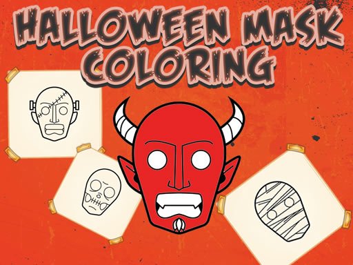 Play Halloween Mask Coloring Book Online