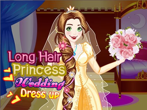 Play Long Hair Princess Wedding Dress up Online