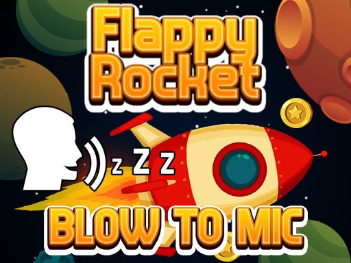 Play Flappy Rocket Playing with Blowing to Mic Online