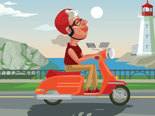 Play City Scooter Ride Coloring Online