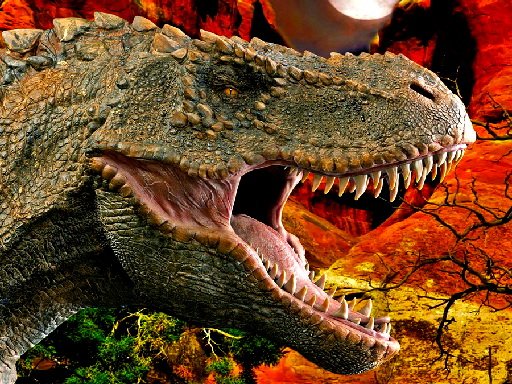 Play T-Rex Dinosaur Jigsaw Online