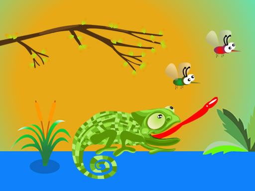 Play Hungry Chameleon Online