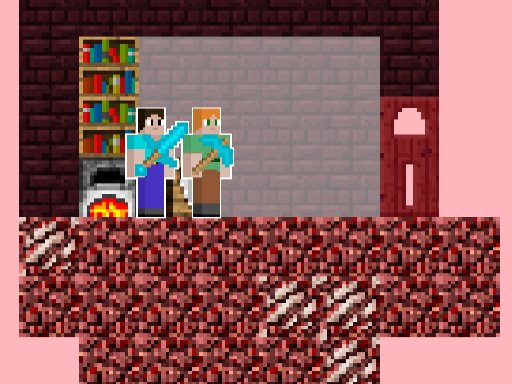 Play Alex and Steve Nether Online