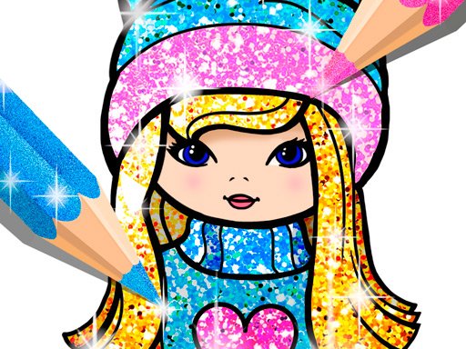 Play Girls Coloring Book Glitter Online