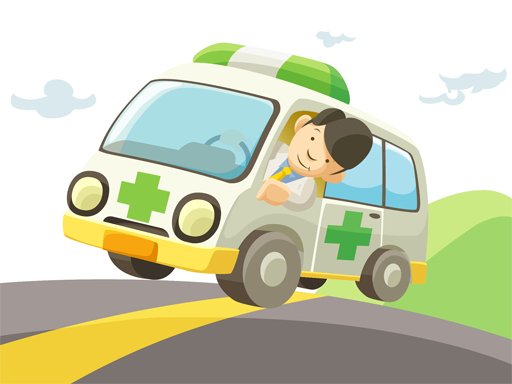 Play Cartoon Ambulance Slide Online