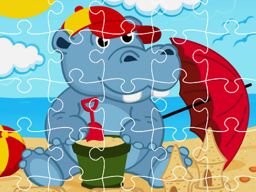 Play Hippo Jigsaw Online
