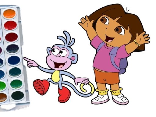 Play Dora The Explorer Coloring Book Online