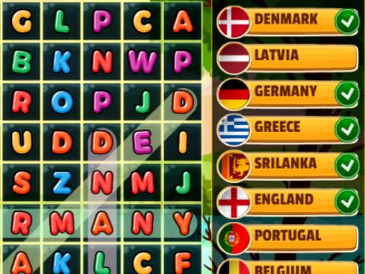 Play Word Search Countries Online