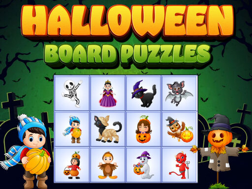 Play Halloween Board Puzzles Online